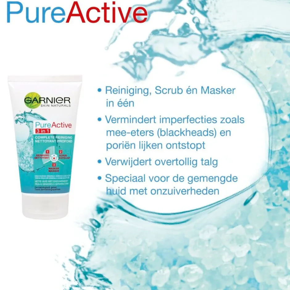 Garnier Skin Naturals Garnier Pure Active Anti-Puistjes 3-in-1 Klei