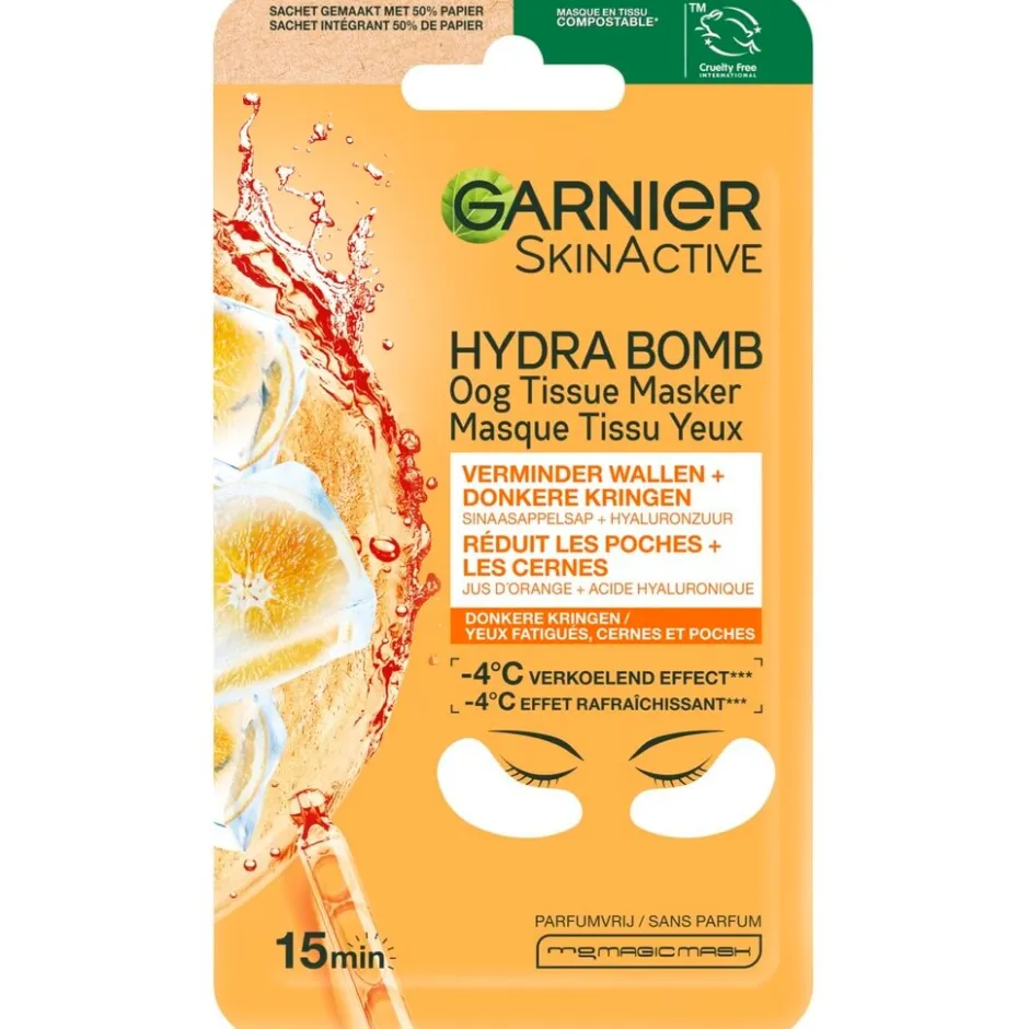 Garnier Skin Naturals Garnier SkinActive Sinaasappel & Hyaluronzuur Oog Tissuemasker