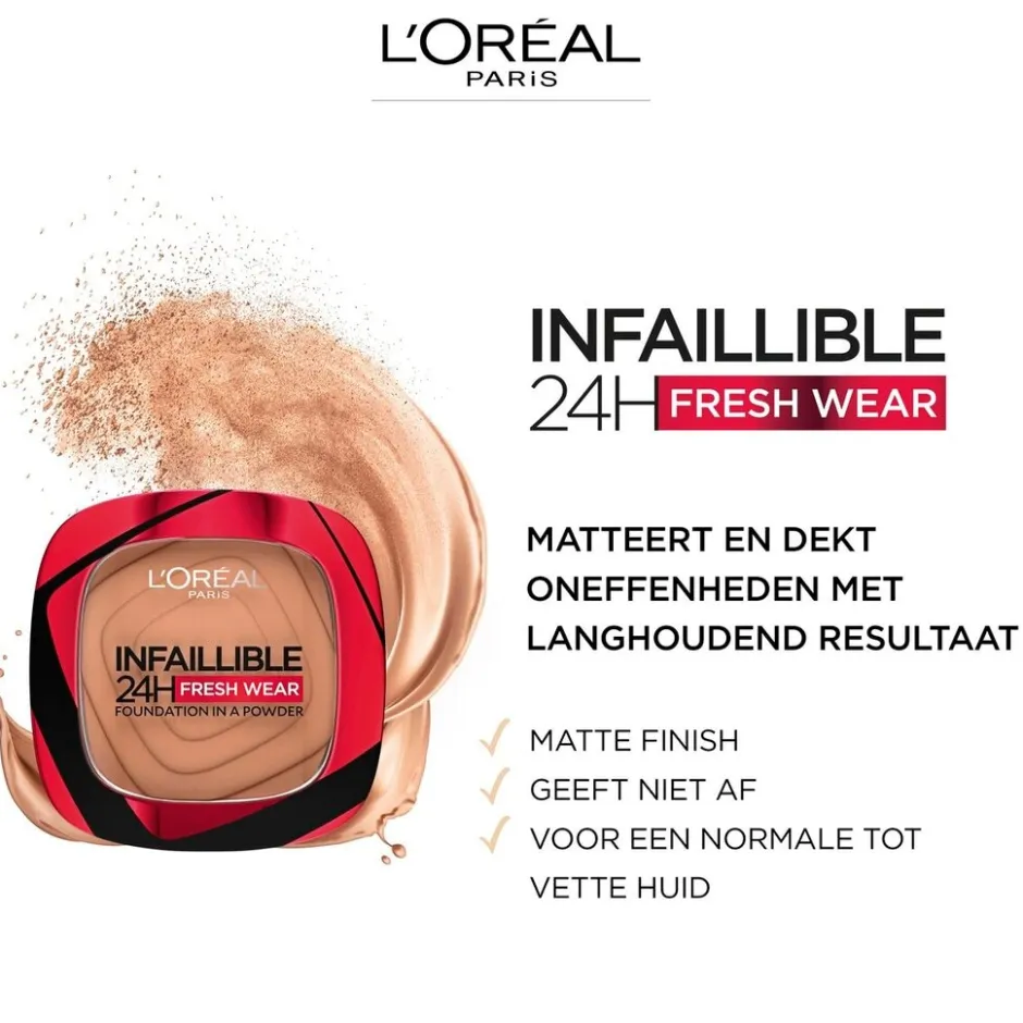L'Oreal L'Oréal Paris Infaillible 24H Fresh Wear 245 Golden Honey Foundation in a Powder