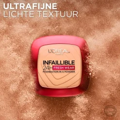 L'Oreal L’Oréal Paris Infaillible 24H Fresh Wear 330 Hazelnut Foundation in A Powder