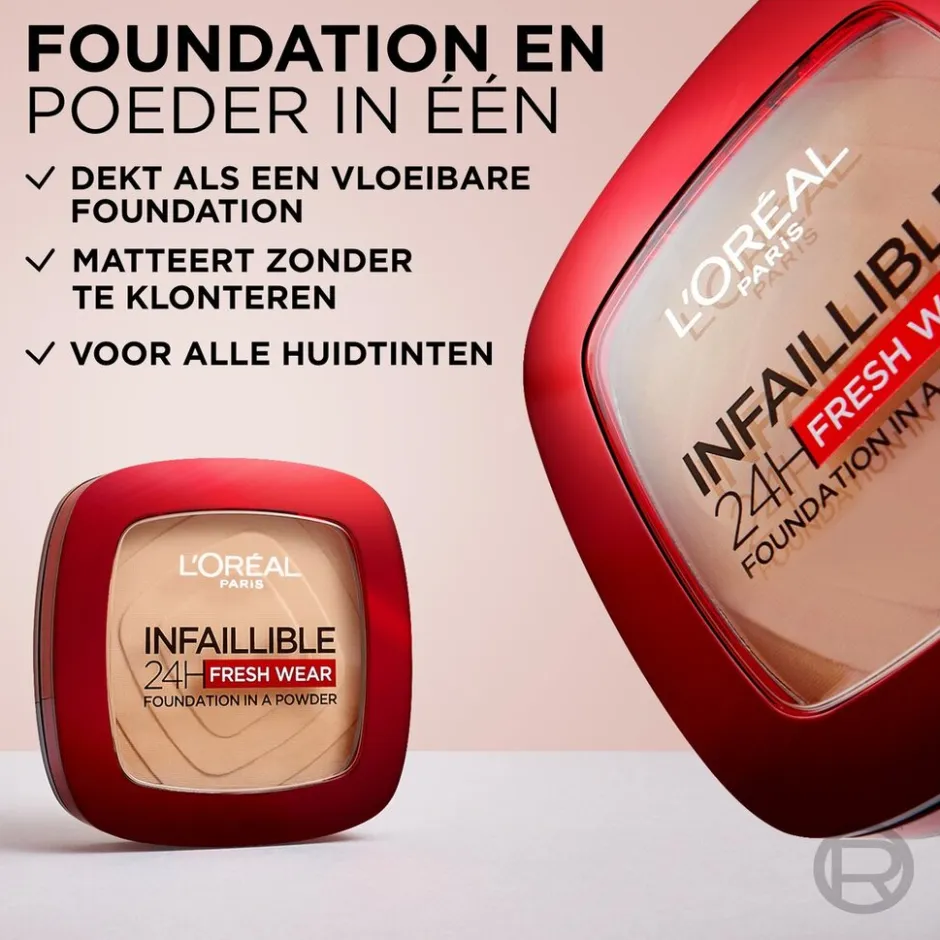 L'Oreal L’Oréal Paris Infaillible 24H Fresh Wear 330 Hazelnut Foundation in A Powder