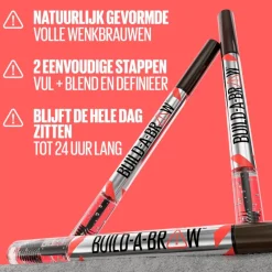 Maybelline New York Build-A-Brow 255 Soft Brown Wenkbrauwpotlood en -Gel