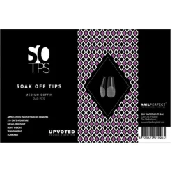 NailPerfect UPVOTED Soak Off Tips Medium Coffin