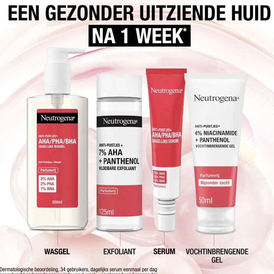 Neutrogena Anti-Puistjes+ 4% Niacinamide + Panthenol Vochtinbrengende Gel