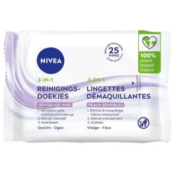 Nivea Skincare NIVEA 3-In-1 Sensitive Reinigingsdoekjes