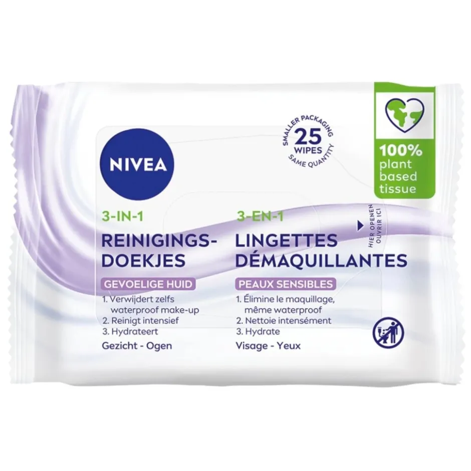 Nivea Skincare NIVEA 3-In-1 Sensitive Reinigingsdoekjes
