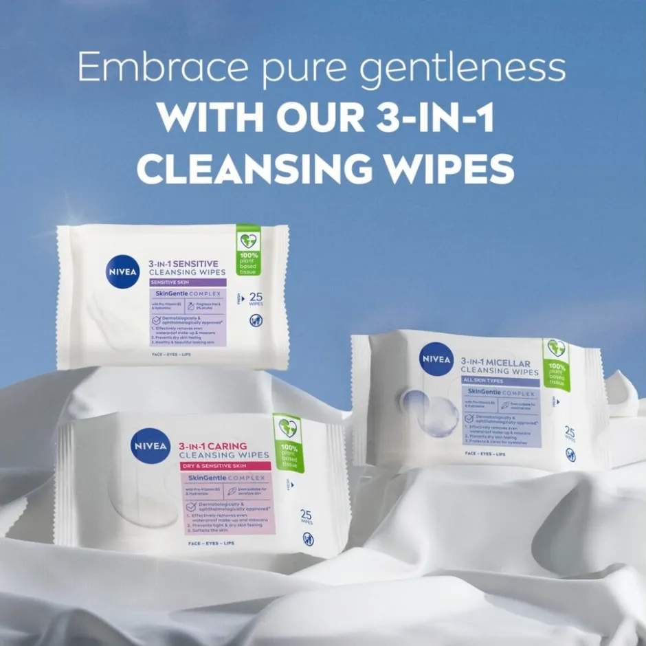 Nivea Skincare NIVEA 3-In-1 Sensitive Reinigingsdoekjes
