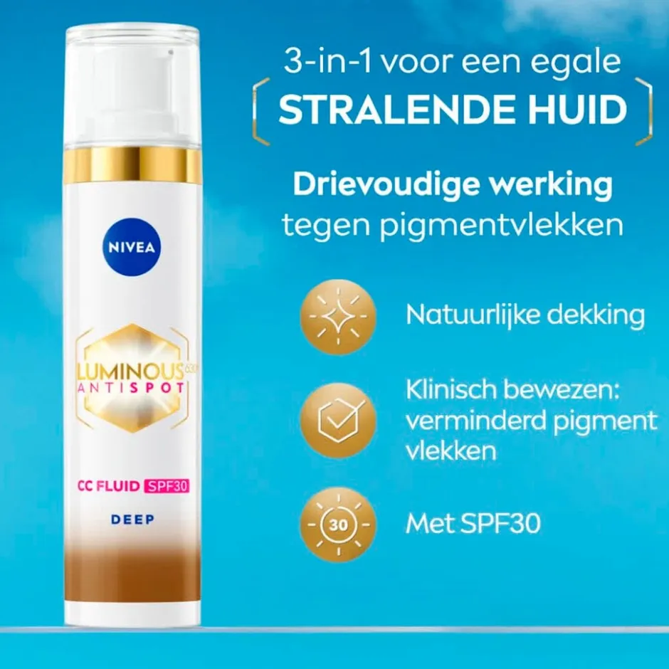 Nivea Skincare NIVEA Luminous630 Anti-spot SPF30 03 Dark 3-in-1 CC Crème