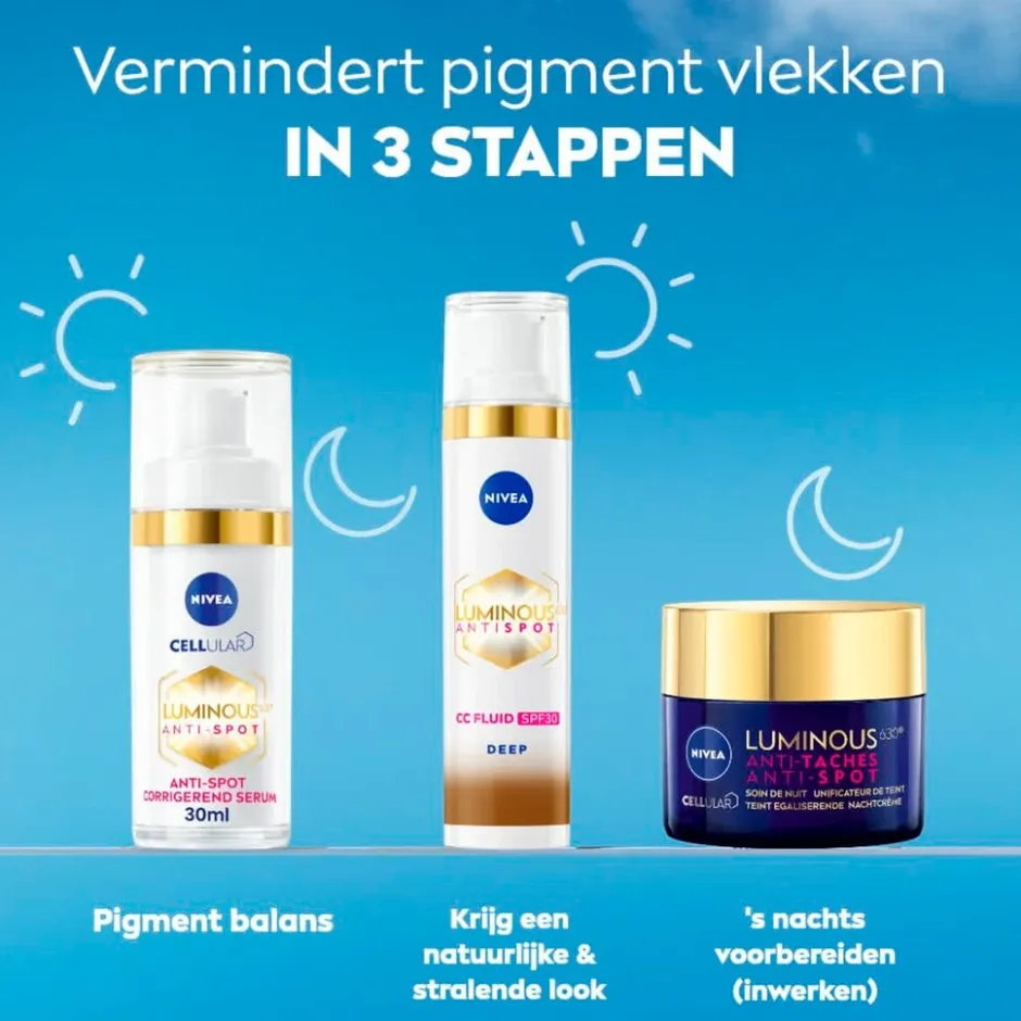 Nivea Skincare NIVEA Luminous630 Anti-spot SPF30 03 Dark 3-in-1 CC Crème