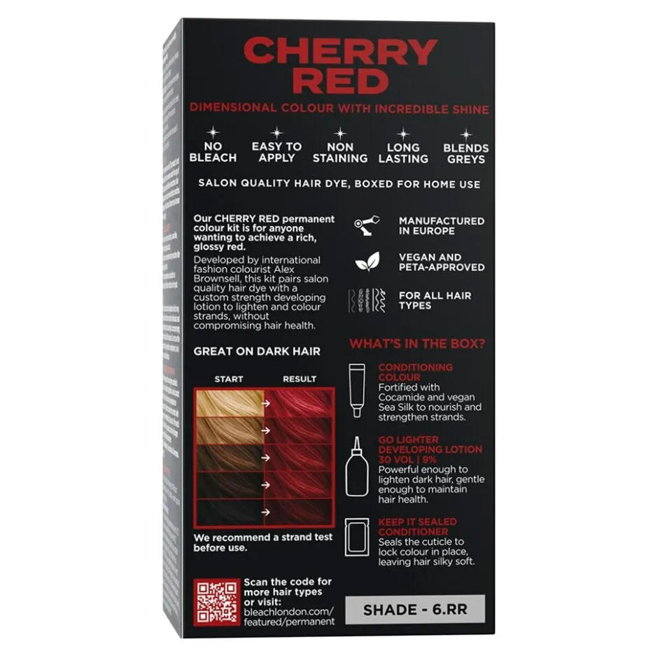 BLEACH LONDON No Cherry Red Permanent Vegan Dye Kit