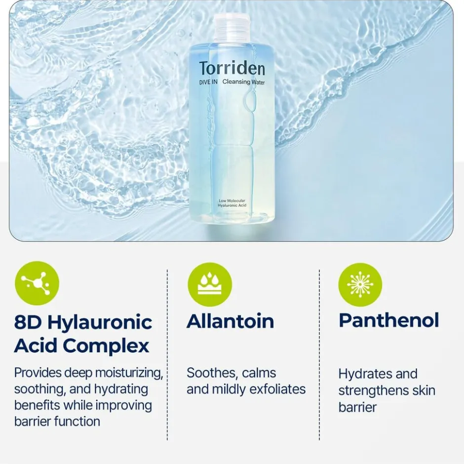 TORRIDEN DIVE-IN Low Molecular Hyaluronic Acid Cleansing Water